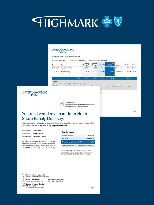 Highmark dental EOB